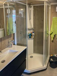 Et badeværelse på Traditional Cabin In Nøsterbølia