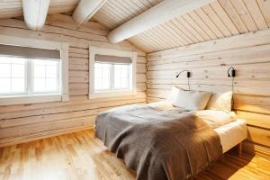 Ένα ή περισσότερα κρεβάτια σε δωμάτιο στο Cozy And Spacious Family Cabin In Valdres