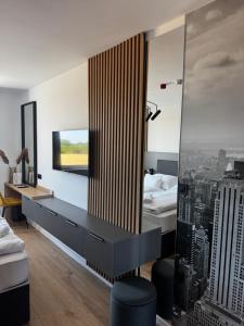 Posteľ alebo postele v izbe v ubytovaní Autohof 171 Hotel Hegyeshalom