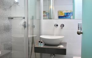 Koupelna v ubytování Hotel Nazos