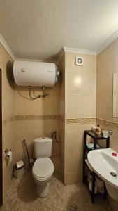 a bathroom with a toilet and a sink at PSB Apartments in Etara 2 & 3 Complex Sveti Vlas in Sveti Vlas