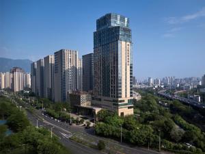 Nespecifikovaný výhled na destinaci Fu-čou nebo výhled na město při pohledu z hotelu