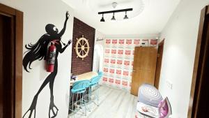 TV a/nebo společenská místnost v ubytování Social House MIL