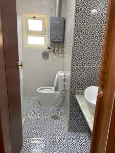 a bathroom with a toilet and a sink at Villa waterway 2 in Cairo +8 photos