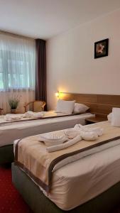 Postel nebo postele na pokoji v ubytování Hotel Carpați