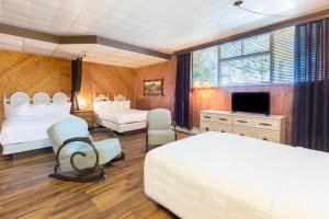 Postel nebo postele na pokoji v ubytování Auberge des Berges