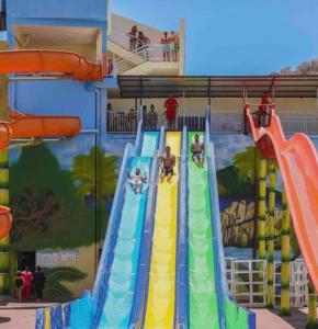 a water slide at a water park at Valley House Imi Ouaddar in Imi Ouaddar +58 photos