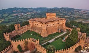an aerial view of a castle at Loggia Rossini in Pesaro