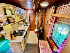 an aerial view of a kitchen in an rv at Chalet Kanja Velika Planina in Stahovica