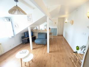 Area soggiorno di Studio 3 couchages vue mer