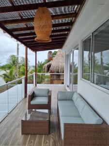 Balkón nebo terasa v ubytování HELENA Beach House