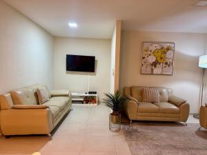 Χώρος καθιστικού στο Moderno, acogedor y privado, en San Salvador