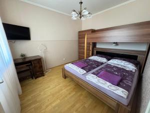 Postel nebo postele na pokoji v ubytování Aqua Azur Apartman