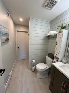 a bathroom with a toilet and a sink at Tobermory Tides bed and breakfast in Tobermory +22 photos