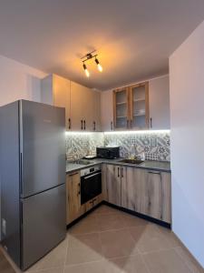 A kitchen or kitchenette at Sea View Rental Front Beach
