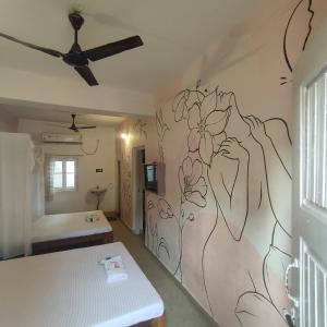 Postel nebo postele na pokoji v ubytování Vanam Pool Stay
