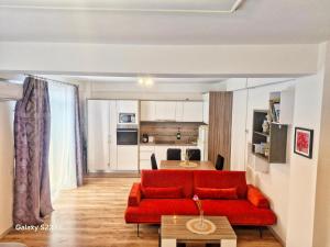 Kuchyň nebo kuchyňský kout v ubytování Ariana Luxury Apartament - Eforie Nord