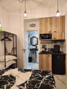 Kuchyň nebo kuchyňský kout v ubytování Luxury Suites Artisti Elena 2