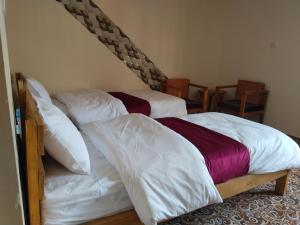 Letto o letti in una camera di Adventure Sarai Hotel Skardu