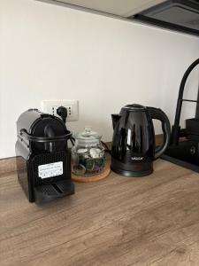 two appliances sitting on top of a counter at Cuore Rosso in Chiavari