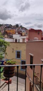 a view of a city from a balcony at Charming Cocoon with Balcony - Historic downtown in Guanajuato