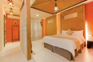 Uma cama ou camas num quarto em 田田圈