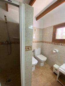 Koupelna v ubytování Casa Barca Cala Saona