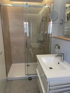 Koupelna v ubytování Ferienwohnung Gesien + 8 fotografií