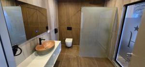 Koupelna v ubytování Hotel Pojata