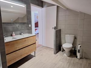 Saint-Cyr-les-VignesにあるGitécowの洗面台とトイレ付きのバスルーム +20枚の写真