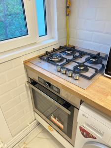 Kuchyň nebo kuchyňský kout v ubytování Apartament Tomis Nord