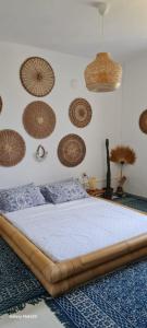 A bed or beds in a room at B&b Boblin blu