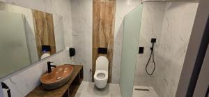 Koupelna v ubytování Hotel Pojata