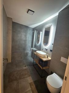 Koupelna v ubytování Bistrik Old Town Apartments Free Parking + 44 fotografií