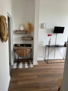 Μια τηλεόραση ή/και κέντρο ψυχαγωγίας στο Beautiful apartment Bordeaux Bagatelle