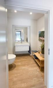 Ένα μπάνιο στο Ferienhaus Gut Jarnitz
