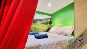 Splendide Appartement Barr - Route du Vins客房内的一张或多张床位