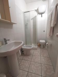 Koupelna v ubytování Camere la torre