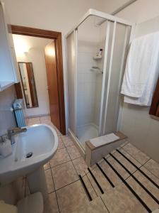 Koupelna v ubytování Camere la torre