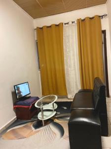TV a/nebo společenská místnost v ubytování Micheline appartement