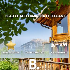 O vedere generală la munți sau o vedere la munte luată de la acest chalet