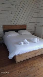 Katil atau katil-katil dalam bilik di Gîte La Jolie Page