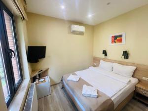 TV a/nebo společenská místnost v ubytování Hotel Brick House + 29 fotografií