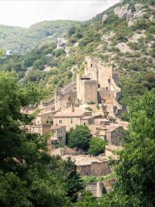 a village on the side of a mountain at Appartement St montan in Saint-Montan