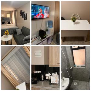 Una televisión o centro de entretenimiento en Reggyhome