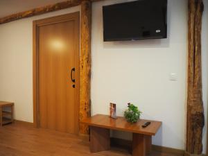Μια τηλεόραση ή/και κέντρο ψυχαγωγίας στο Apartamento turístico HostelpuntoB