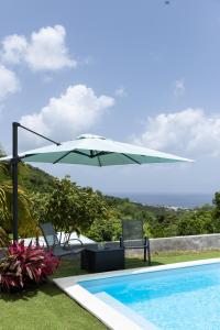 Bazén v ubytování Appartement des 5 Trésors - piscine et vue panoramique nebo v jeho okolí