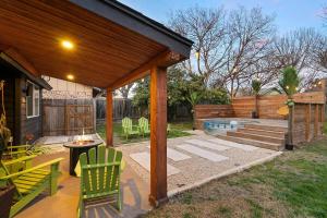 a backyard with a gazebo and a pool at Stylish Austin Escape 4BR, 2BA, Minutes from Domain, Q2 Stadium in Austin