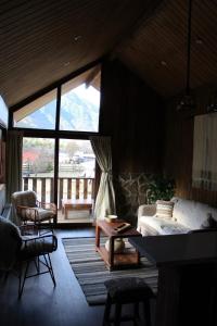 Posezení v ubytování Nevada Malalcahuello