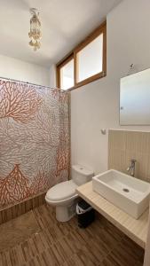 Koupelna v ubytování Hotel Casa Vichayo